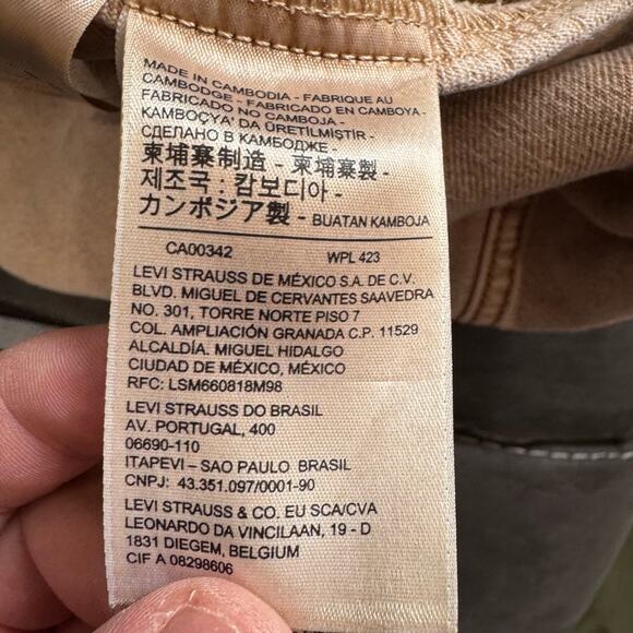 Levi’s Premium WaterLess Cotton Hemp Trucker Jacket Khaki XL - Picture 7 of 11